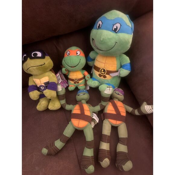 TMNT Teenage Mutant Ninja Turtles plush bundle retro stuffed animals 5 pcs. 157 - Picture 1 of 1